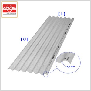 Telha de Fibrocimento Fibrotex (Largura Útil 450 mm) 
