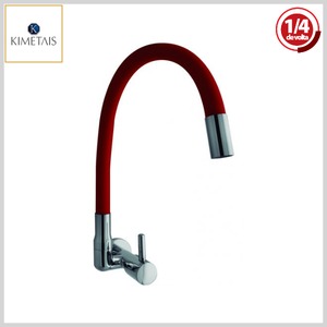 Torneira de Cozinha 1168 C58 Vitacor DelicattaSlim Parede Bica Flexível 1/4Volta Red/Cromado