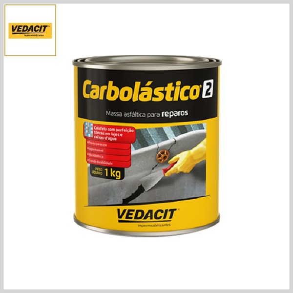 Massa Asfáltica Carbolástico② p/Reparos, 1kg