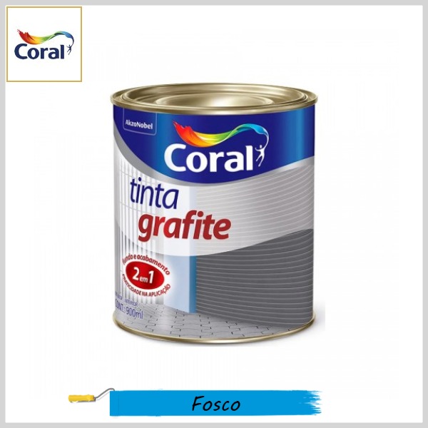 Tinta Grafite Metais Base Solvente Fosco, Lata 900ml