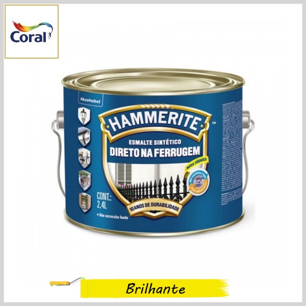 Esmalte Sintético Hammerite Brilhante, Galão 2.4lt