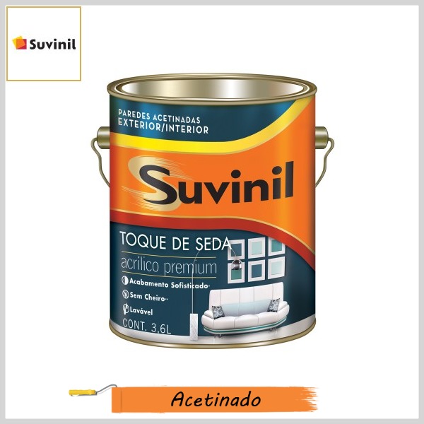 Tinta Acrílica Toque-de-Seda Premium Acetinado, Galão 3.6lt