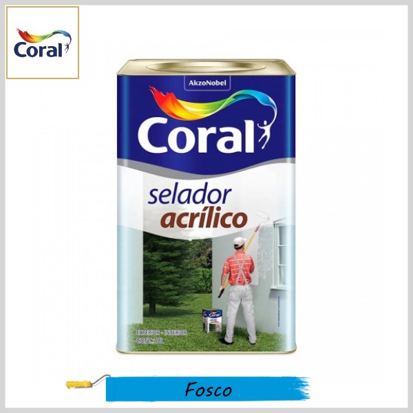 Selador Acrílico Base Água Fosco, Lata 18lt