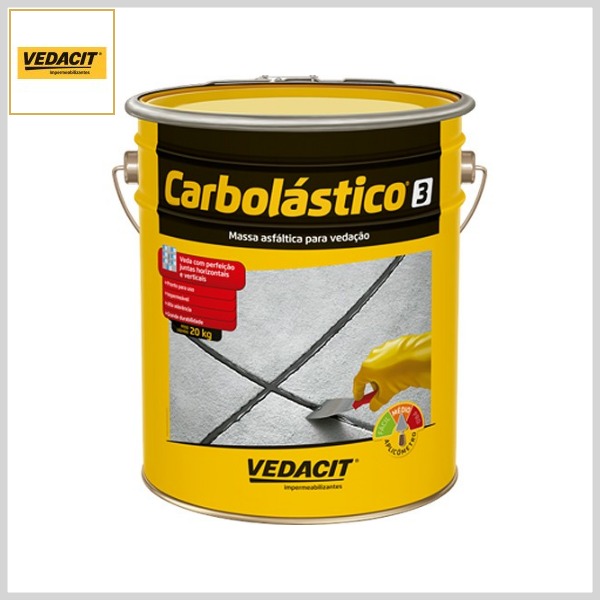 Massa Asfáltica Carbolástico③ p/Vedação, 20kg