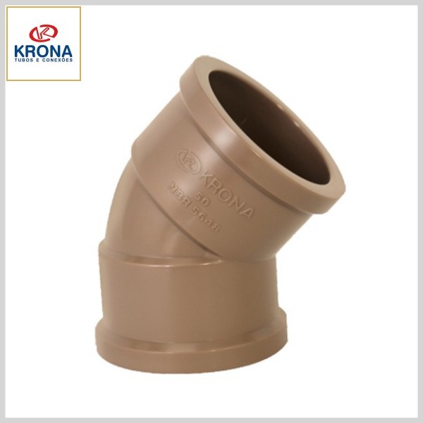Joelho 45º PVC Marrom Soldável