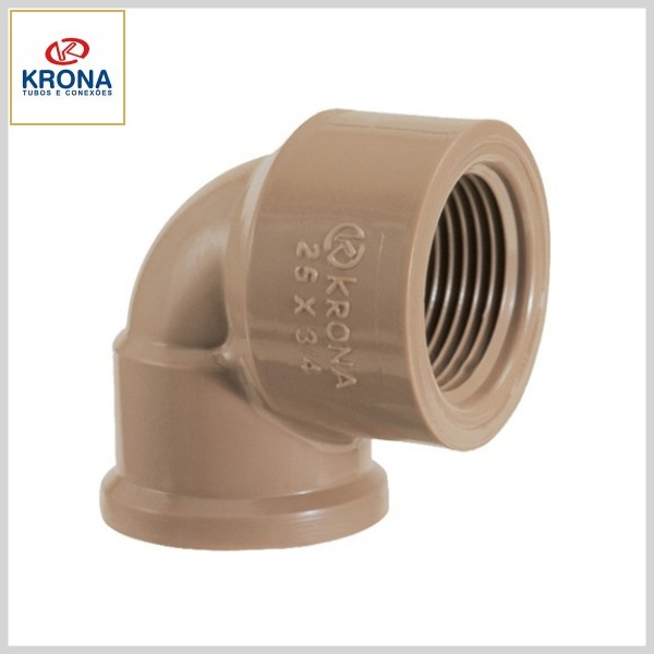 Joelho 90º PVC Marrom Soldável c/Rosca Interna