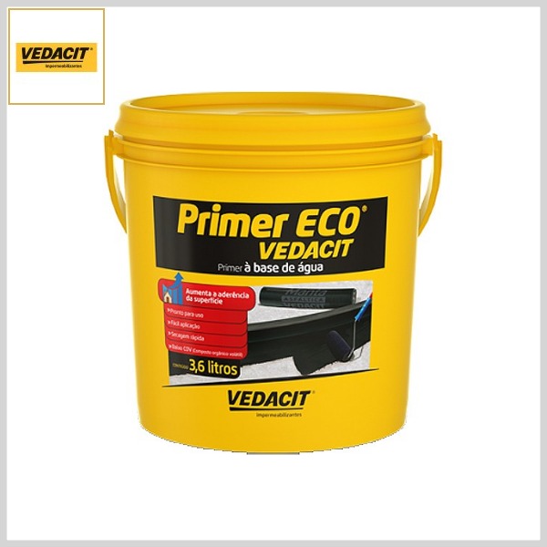 Primer Asfáltico Primer Eco Vedacit Base Água, 3.6lt
