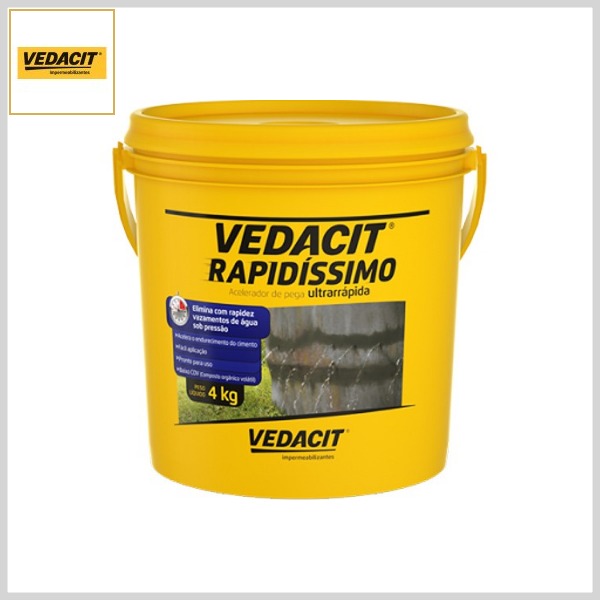 Acelerador de Pega Vedacit Rapidíssimo, 4kg