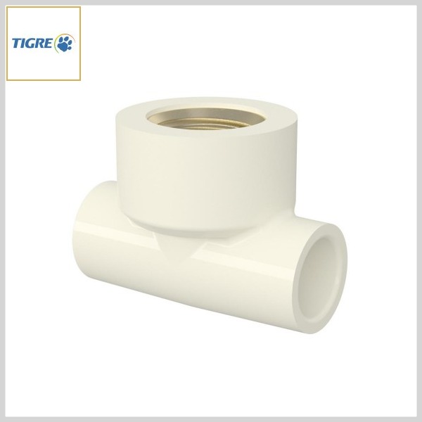 Tê de Transição CPVC Aquatherm® c/Bucha Central Interna de Latão