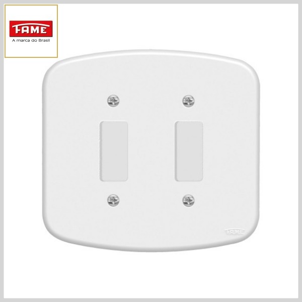 Placa 4x4 Blanc (F11) 1+1 Teclas Verticais