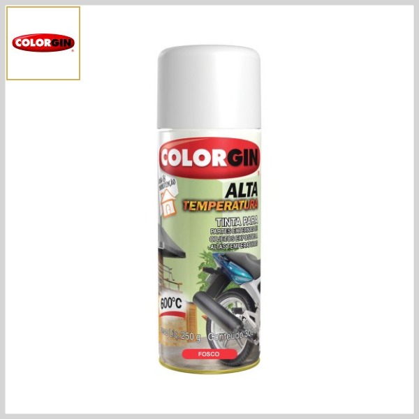 Tinta Spray Alta Temperatura Fosco, Lata 250g_300ml