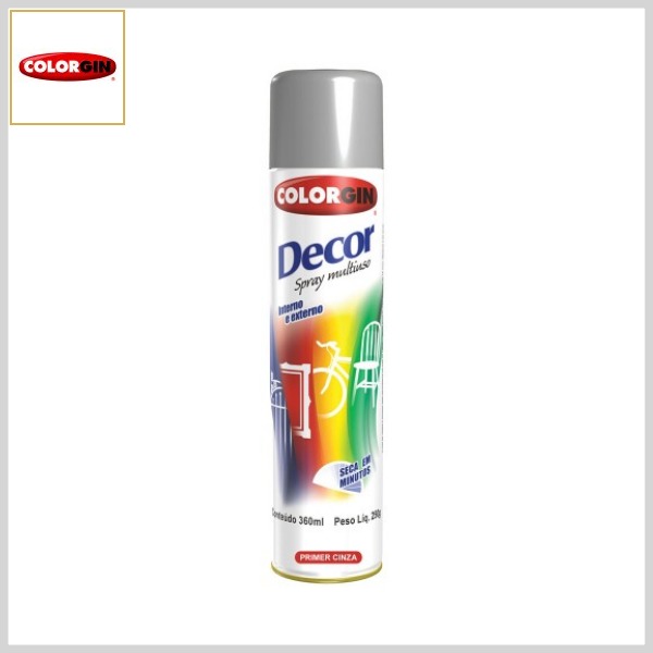 Fundo Spray Decor Primer p/Metais (Fosco, Lata 250g/360ml)