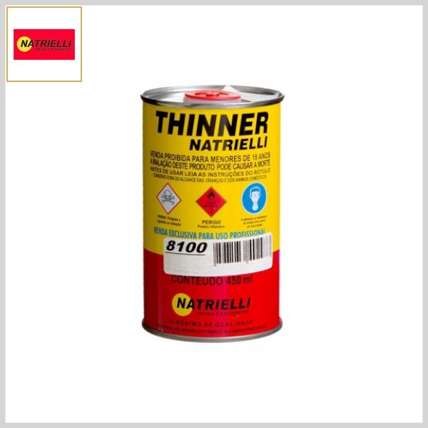 Solvente Thinner 8100 p/Limpeza e Graxas (450 ml)