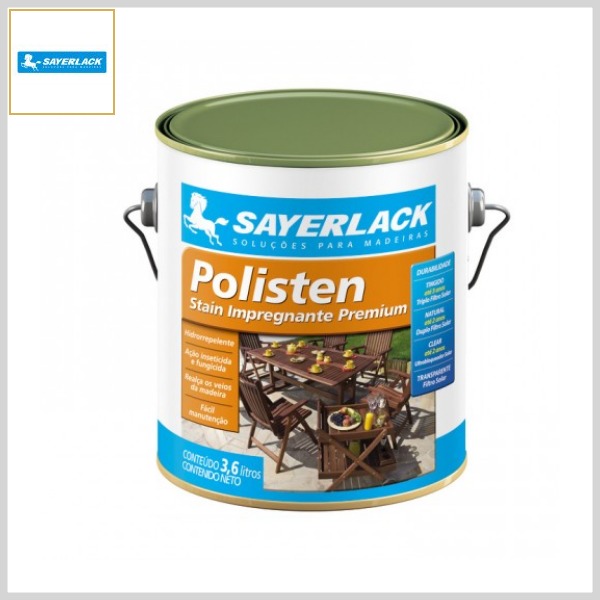 Stain Impregnante Premium Polisten (Acetinado, Galão 3.6 lt)