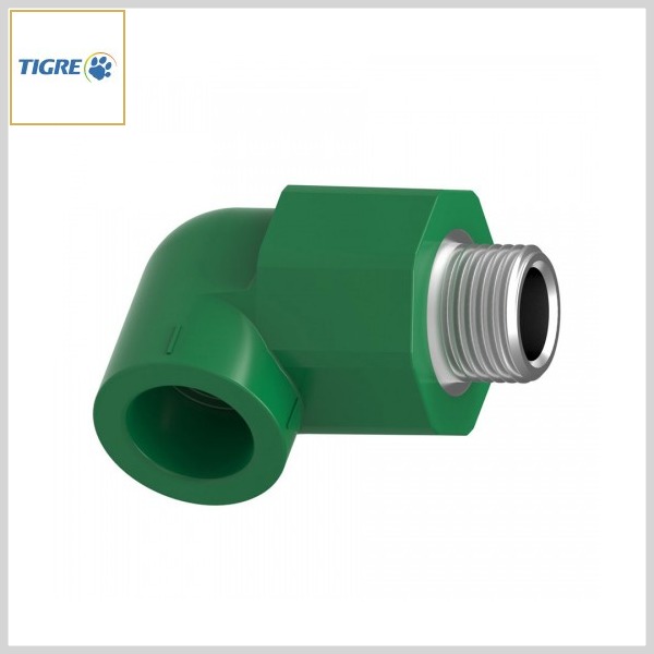 Joelho 90º Rosca Macho PPR Termofusão Verde
