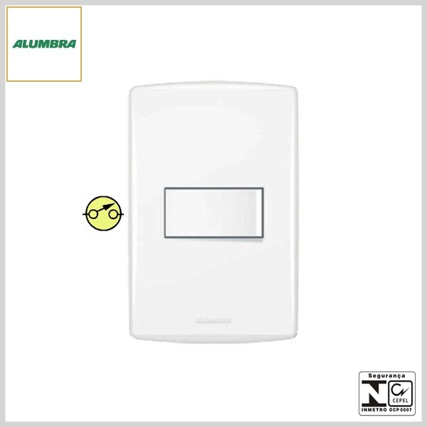 Conjunto 4x2 BiancoPro 1 Interruptor Simples