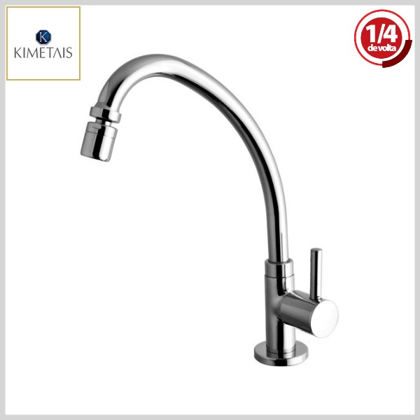 Torneira de Cozinha 1167 C58 DelicattaSlim Mesa Bica Móvel 1/4Volta Cromado